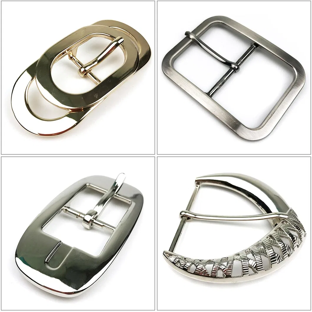 Customized Wholesale Round Rectangle Irregular Shape Ladies Simple Belt Pin Buckle in Various Sizes Belt Strap Buckles