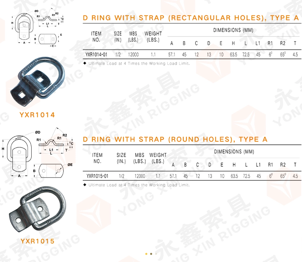 Manufactory Direct Supply High Quality D Type Link Ring for Chain Accessory|Us Type D Ring|Forged Lifting and Sling Lashing D Ring|Sling Chain Part D Ring
