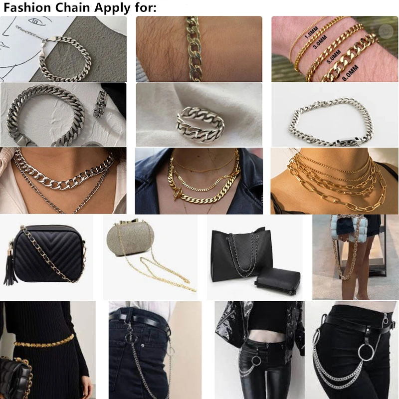 Various Chains, Fashion Chain for Handbag, Metal Chain for Bags Handle, Factory Supply Metal Purse Shoulder Belt Crossbody Chain H21002