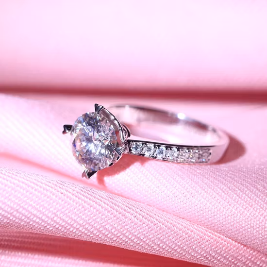Factory 925 Silver Rings Engagement Women Ring D Color Vvs1 Moissanite Gemstone Wedding Diamond Rings for Jewelry Manufacturer